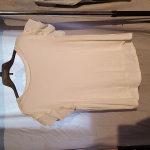 Large white ruffle sleeve top